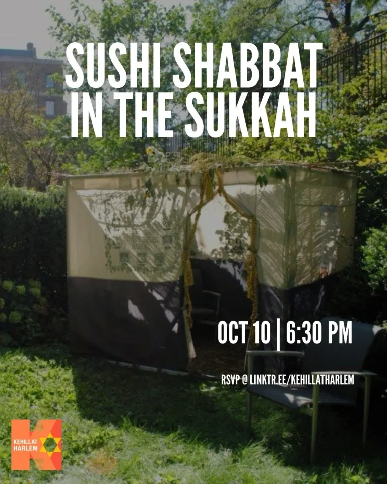 Sushi Shabbat in the Sukkah