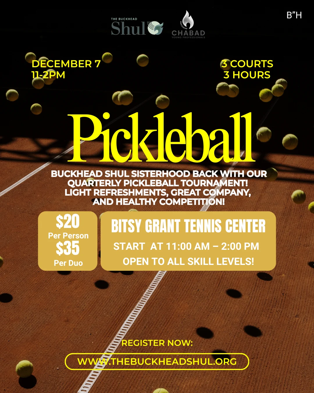 Pickleball Tournament at Bitsy Grant Park! 🏓🎾