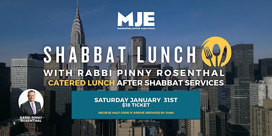 Daven & Dine | Shabbat Lunch with Rabbi Pinny & Marie Rosenthal