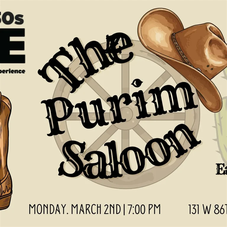 The MJE Purim Saloon | Megillah Reading+Costume Contest+Open Bar