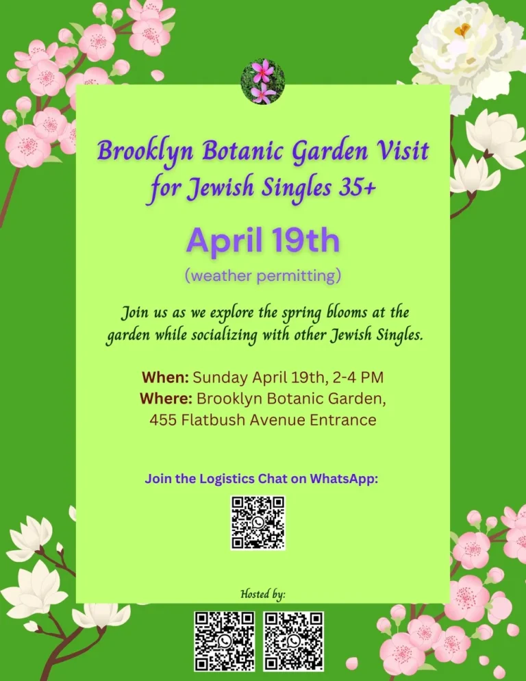 Brooklyn Botanic Garden Visit for Jewish Singles 35+