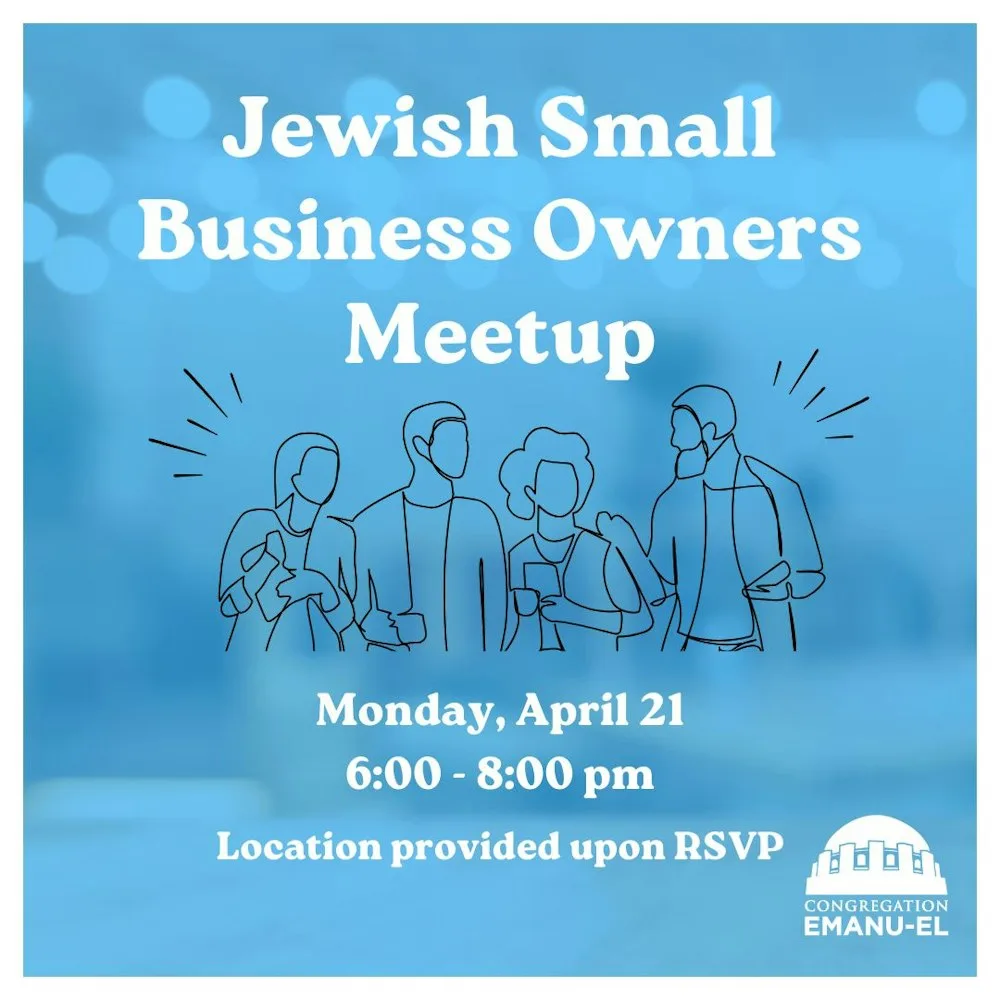 4/21 - Jewish Small Business Owners Meetup
