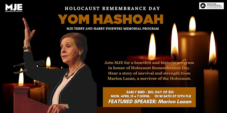 Yom Hashoah/Holocaust Remembrance Day & Reception | 20s 30s YJPs