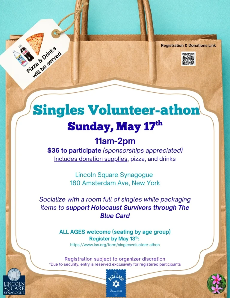 Jewish Singles Volunteer-athon