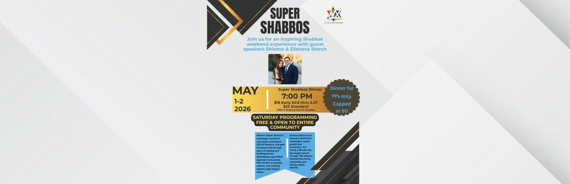 Super Shabbos Mega YP Shabbos Dinner