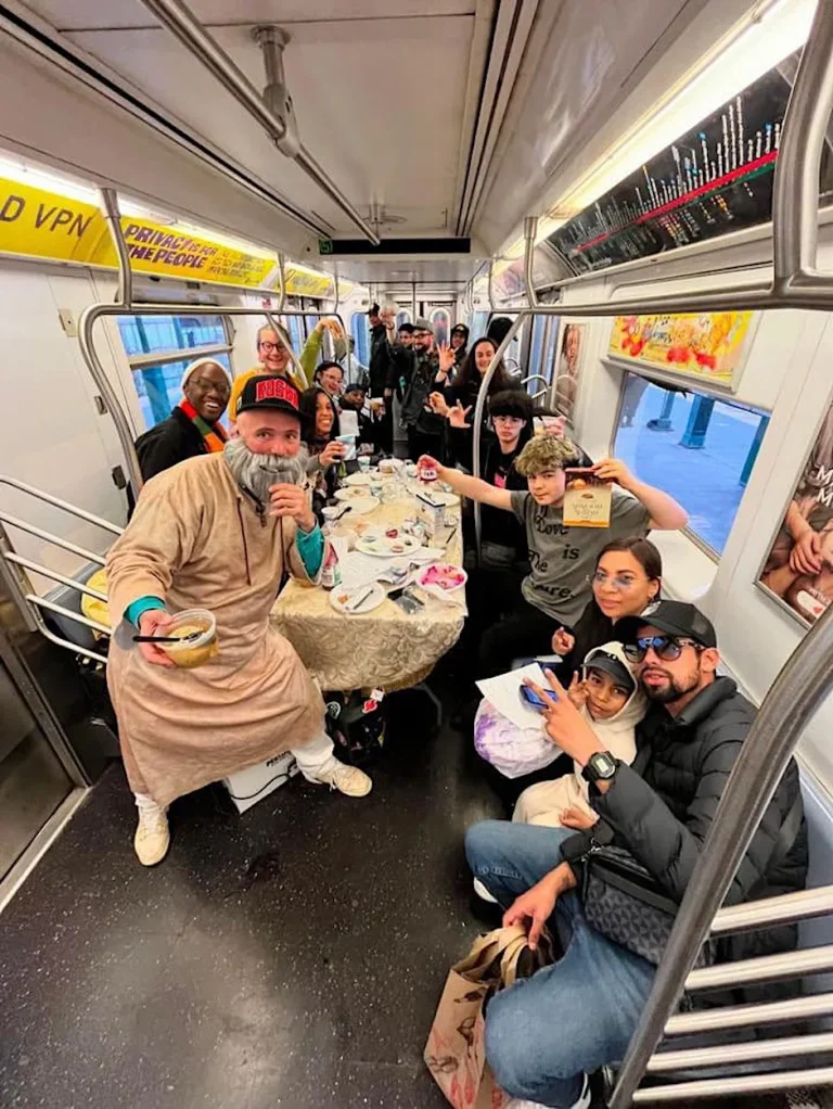 NYC's 1st ever Subway Shabbat w/ Kosha Dillz