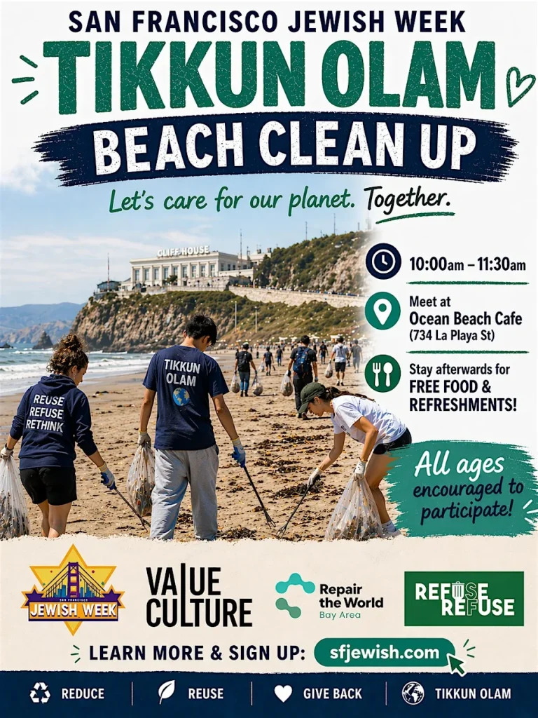 Tikkun Olam Beach Clean Up - San Francisco Jewish Week