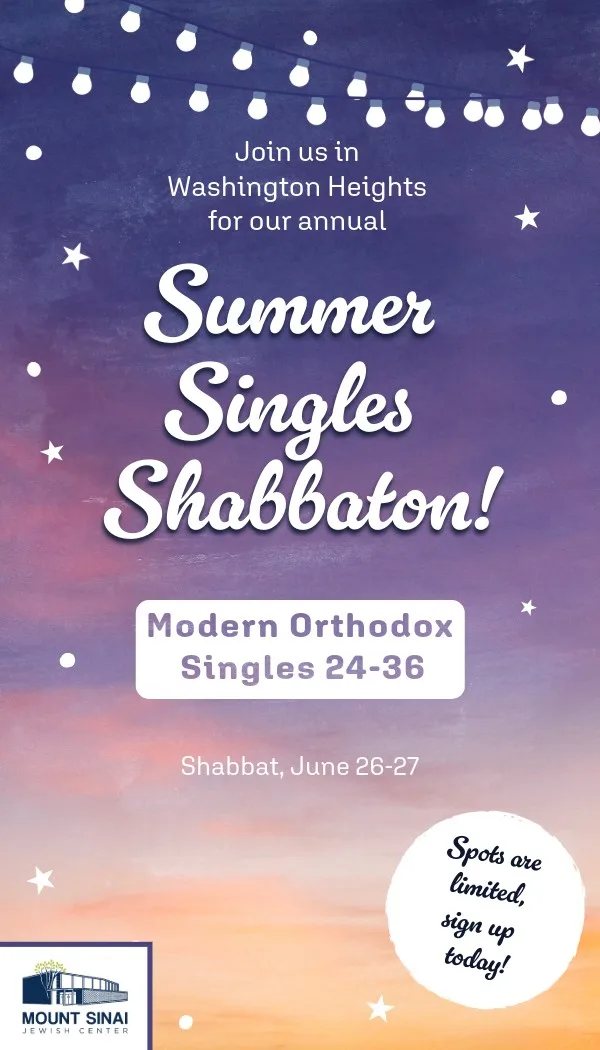 Summer Singles Shabbaton