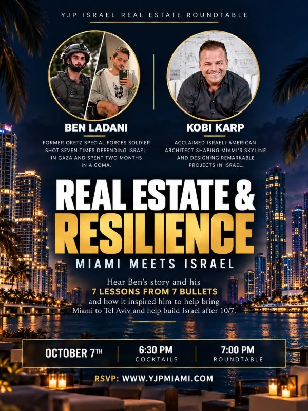 YJP Israel Real Estate Roundtable Real Estate & Resilience: Miami Meets Israel