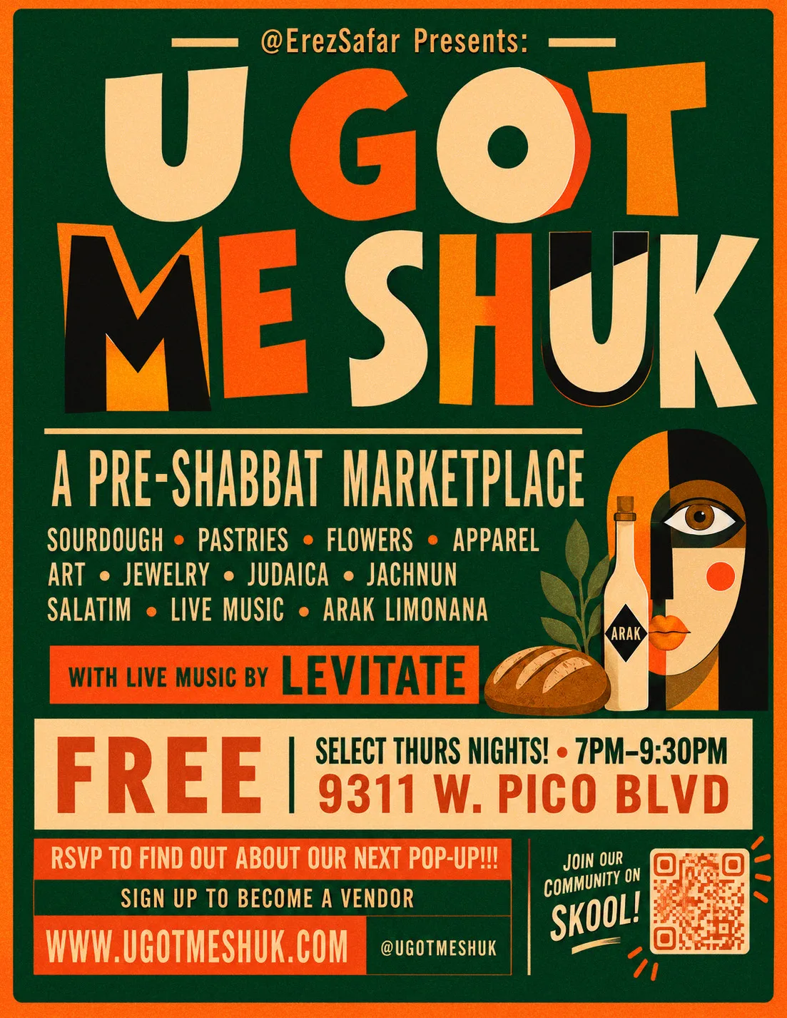 U Got Me Shuk (pre-Shabbat energy – pop-up Shuk!) (LA)