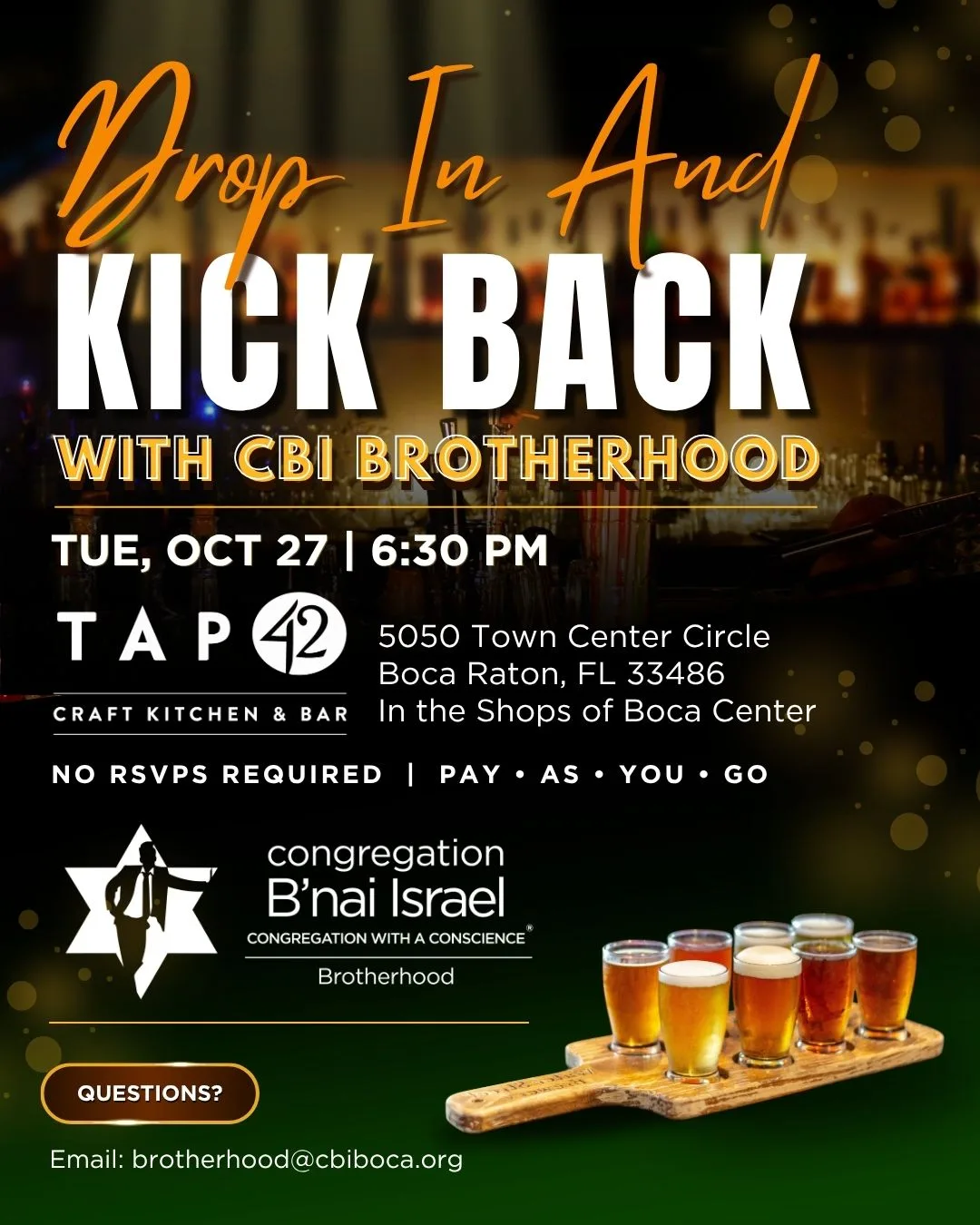 Drop In and Kick Back with CBI Brotherhood